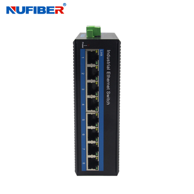 Przełącznik Ethernet przemysłowy 10/100M 8 portów Rj45 UTP z uchwytem ściennym na szynę Din