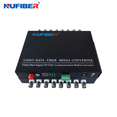 8-portowy światłowodowy transceiver wideo BNC z portem danych Rs485 Do CCTV NF-8V1D-T/R-F20