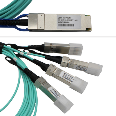 1m 3m aktywne kable optyczne Kabel 40G do 4x10G Qsfp Aoc do centrum danych