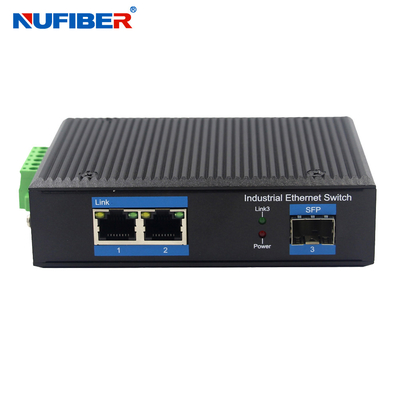 10/100/1000M 2-portowy przełącznik Ethernet POE, przemysłowy konwerter mediów SFP RJ45