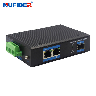 10/100/1000M 2-portowy przełącznik Ethernet POE, przemysłowy konwerter mediów SFP RJ45