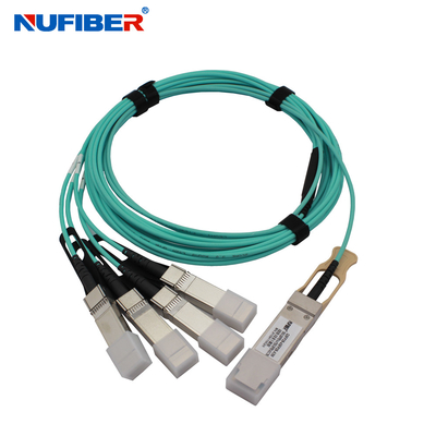 Wysokiej jakości kabel 100G QSFP28 AOC 10m 33ft aktywny optyczny QSFP28 do 4x SFP28