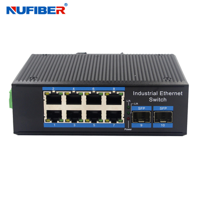 Niezarządzalny przełącznik przemysłowy Ethernet 8x10/100/100base-T SFP Port