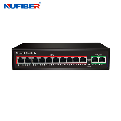 10/100M OEM / ODM 4 8 16 24-portowy przełącznik światłowodowy Ethernet POE Gigabit z 2 portami SFP