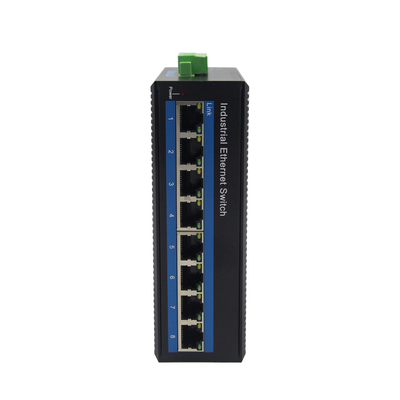 Niezarządzany przemysłowy przełącznik Ethernet do montażu na szynie DIN 8 portów RJ45 10/100/1000 Mb / s