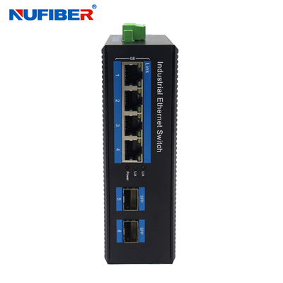 Przemysłowy przełącznik Ethernet POE SFP 4x10/100/1000M Port POE na port 2x1000M SFP 48V