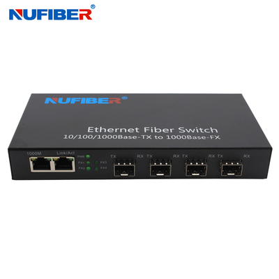 10/100/1000M SFP Ethernet Switch 4 SFP do 2 portów RJ45 Gigabit SFP RJ45 Switch