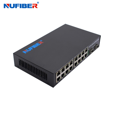 OEM 16 portów UTP Gigabit 2 portów SFP 10/100/1000Base-T 16 portów do 2*1.25G modułu SFP Przełącznik Ethernet światłowodowy