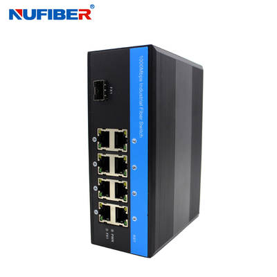 Przemysłowy zarządzalny przełącznik Gigabit Ethernet z 8 portami UTP 1 SFP