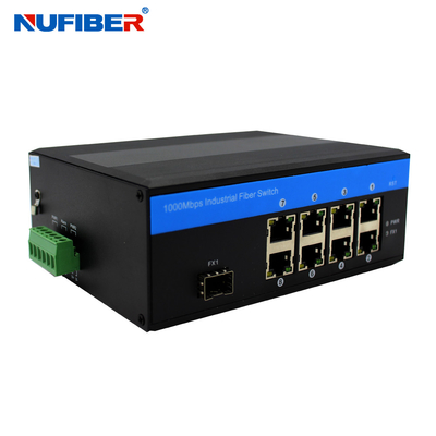Przemysłowy zarządzalny przełącznik Gigabit Ethernet z 8 portami UTP 1 SFP