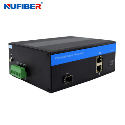 Zarządzany przemysłowy przełącznik SNMP Telnet WEB z 2 portami UTP 1 SFP