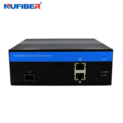 Zarządzany przemysłowy przełącznik SNMP Telnet WEB z 2 portami UTP 1 SFP