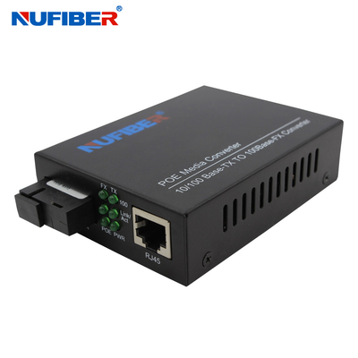 IEEE802.3af POE Powered Switch Media Converter Single Mode Single Fiber SC 20 km