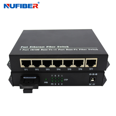 7-portowy przełącznik Ethernet DC5V 1A Prędkość 100 Mb/s Standard IEEE802.3uu