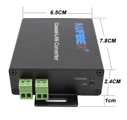 12VDC Ethernet przez przedłużacz koncentryczny, przedłużacz IP przez 2 przewody Ethernet