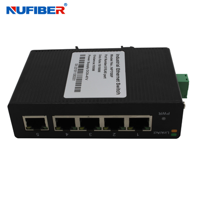 Przemysłowy przełącznik sieciowy Ethernet 10 100M 5 portów UTP 24V