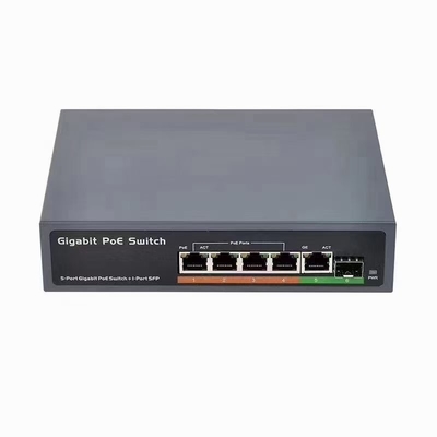IEEE802.3af / at 4POE 1SFP 1 Inteligentny przełącznik sieciowy Uplink do kamery IP CCTV