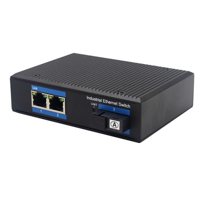 Niezarządzalny przemysłowy przełącznik Ethernet z portem światłowodowym na 2 porty UTP