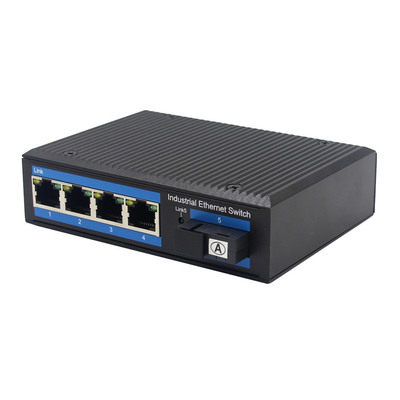IP40 4-portowy konwerter światłowodowy Gigabit Ethernet na szynę Din