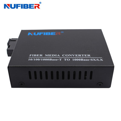 Simplex 1310/1550nm 20km SC Gigabit Media Converter 10/100/1000M