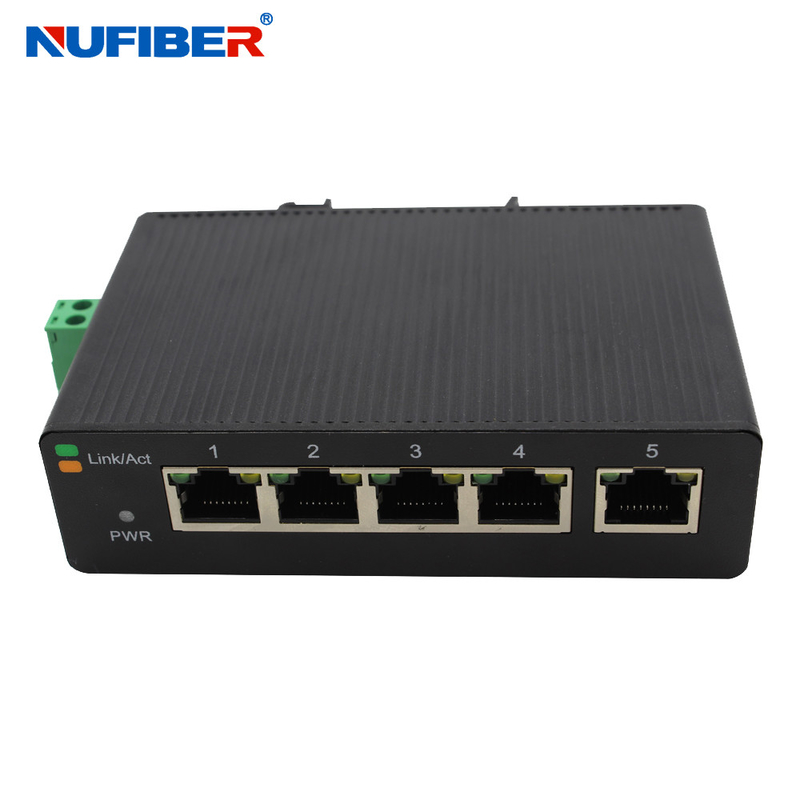Przemysłowy przełącznik sieciowy Ethernet 10 100M 5 portów UTP 24V